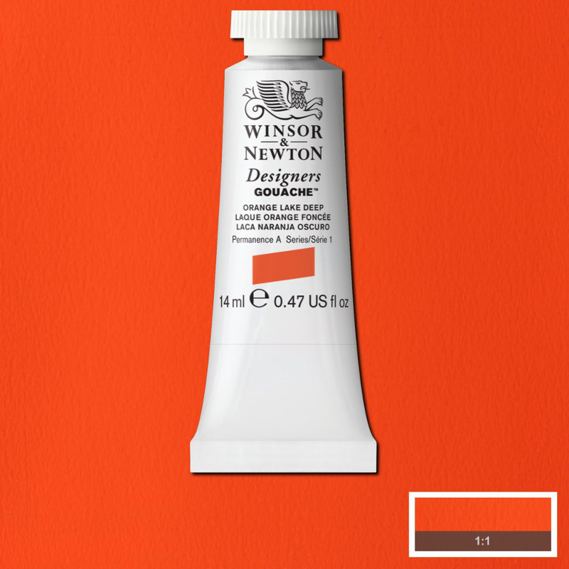 Image of Gouachefärg Winsor & Newton 14ml  Orange lake deep 452 (3F) S1 605452 50947515