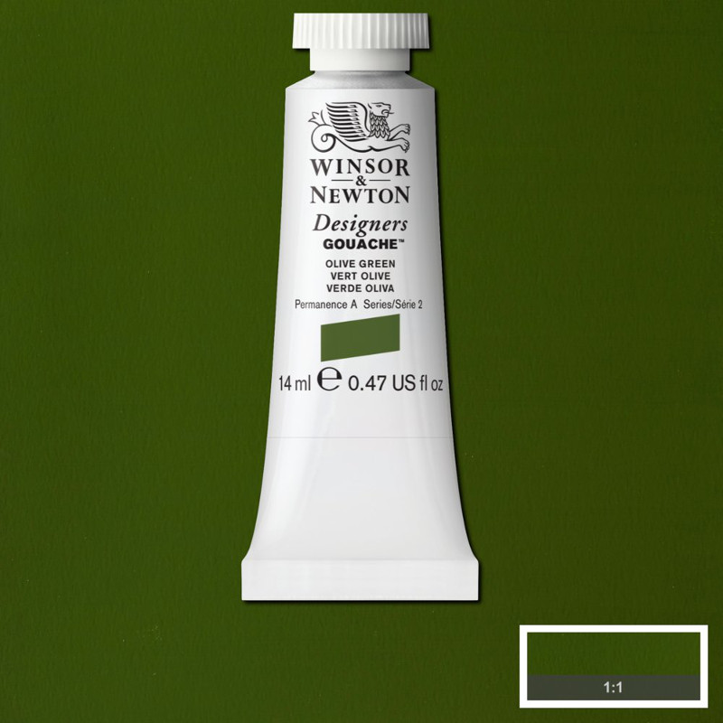 Image of Gouachefärg Winsor & Newton 14ml  Olive green    447 (3F) S2 605447 50947522
