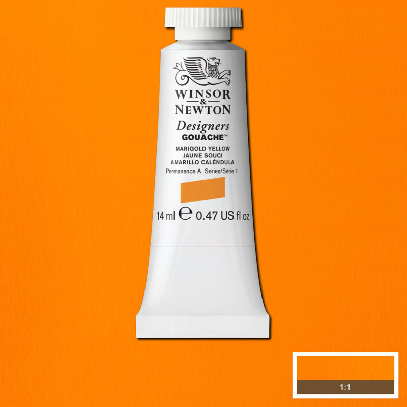 Image of Gouachefärg Winsor & Newton 14ml  Marigold yellow    384 (3F) S1 605384 50947577