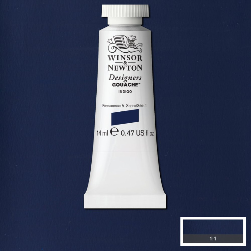 Image of Gouachefärg Winsor & Newton 14ml  Indigo 322 (3F) S1 605322 50947669