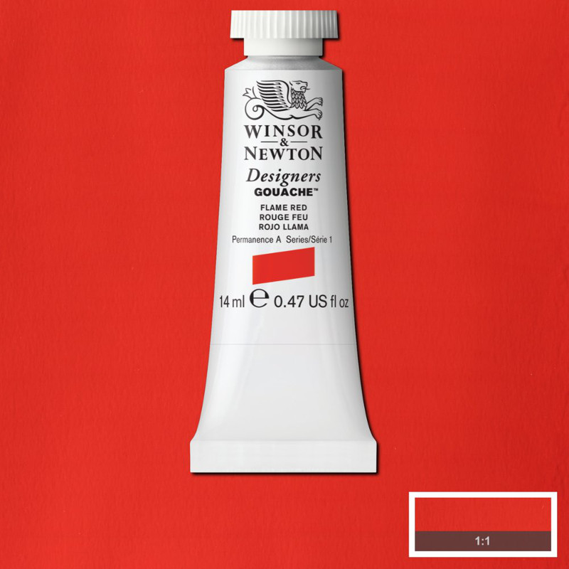 Image of Gouachefärg Winsor & Newton 14ml  Flame red    249 (3F) S1 605249 50947720