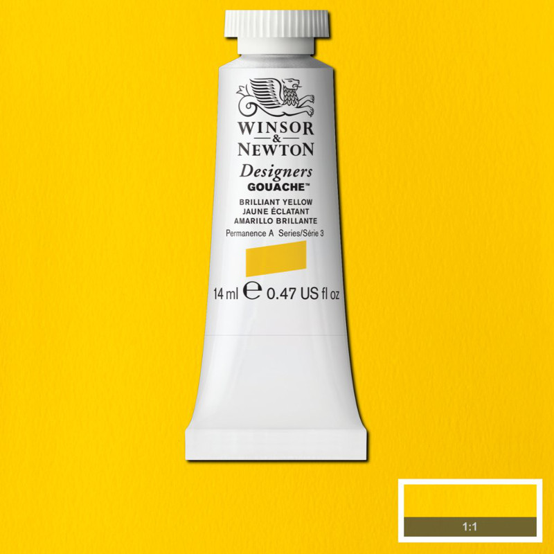 Image of Gouachefärg Winsor & Newton 14ml  Brilliant yellow 055 (3F) S3 605055 50947867