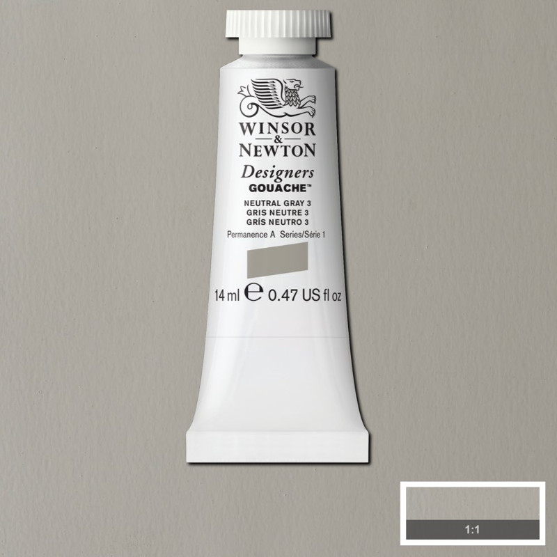 Image of Gouachefärg Winsor & Newton 14ml  Neutral grey no  436 (3F) S1 605436 50957965