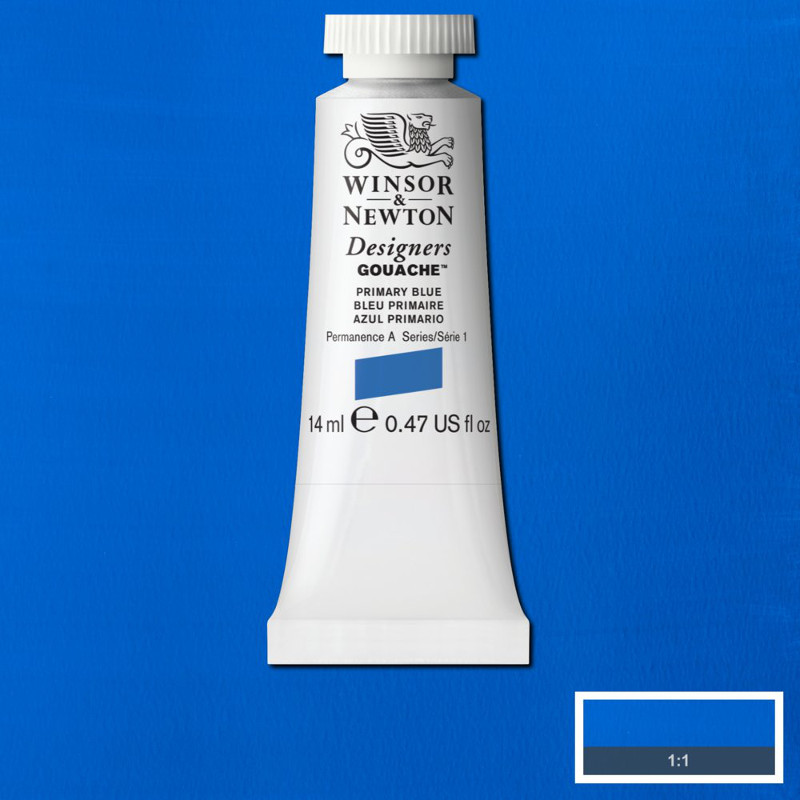 Image of Gouachefärg Winsor & Newton 14ml  Primary blue 523 (3F) S1 605523 50958047