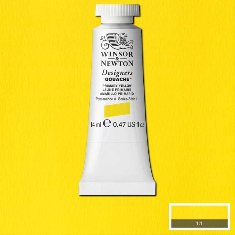 Image of Gouachefärg Winsor & Newton 14ml  Primary yellow    527 (3F) S1 605527 50958061