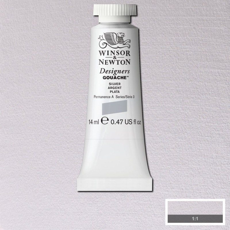 Image of Gouachefärg Winsor & Newton 14ml  Silver 617 (3F) S3 605617 50958078
