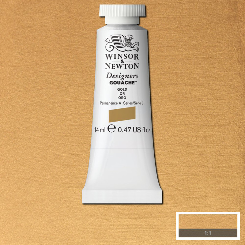 Image of Gouachefärg Winsor & Newton 14ml  Gold 283 (3F) S3 605283 50958085