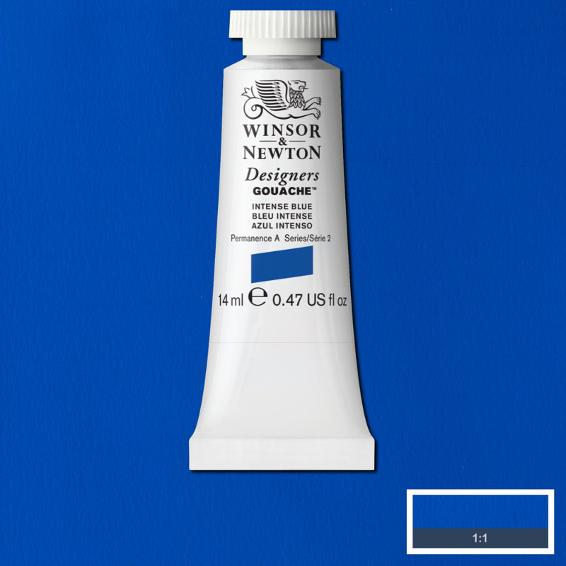 Image of Gouachefärg Winsor & Newton 14ml  Intense blue 327 (3F) S2 605327 50958115