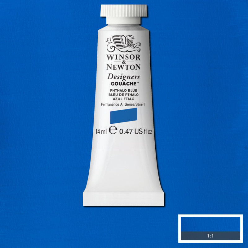 Image of Gouachefärg Winsor & Newton 14ml  Phthalo blue 514 (3F) S1 605514 50958139