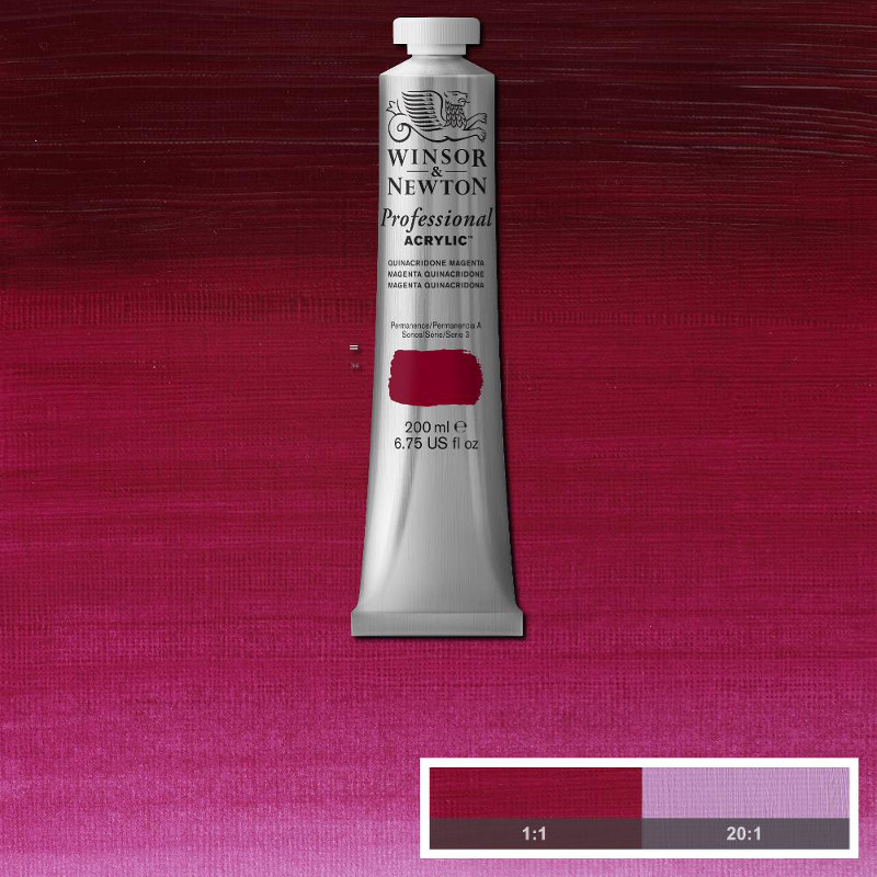 Image of Akrylfärg Winsor & Newton Prof. 200ml  Quinacridone magenta 545 S3 2337545 884955030127