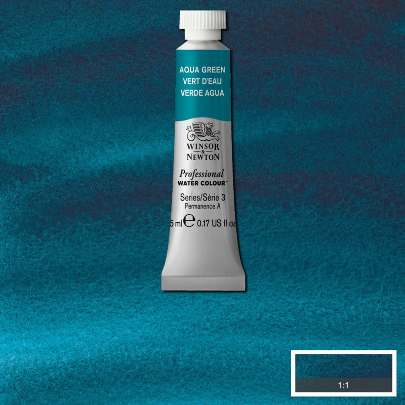 Image of Akvarellfärg Winsor & Newton Prof. 5ml  Aqua green 697 (3F) 102697 884955040935