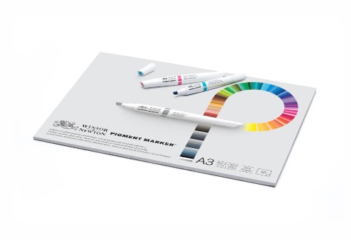 Image of Markerblock Winsor & Newton Pigment marker A3 75g 50ark 6001005 884955047361