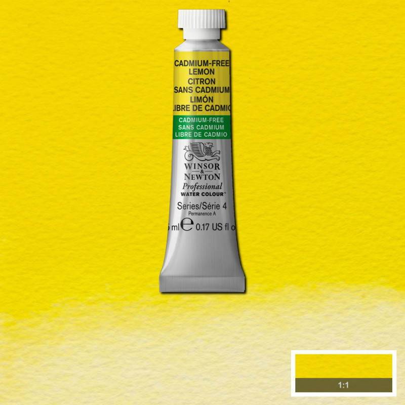 Image of Akvarellfärg Winsor & Newton Prof. 5ml  Cadmium-free lemon 898 (3F) 102898 884955062807