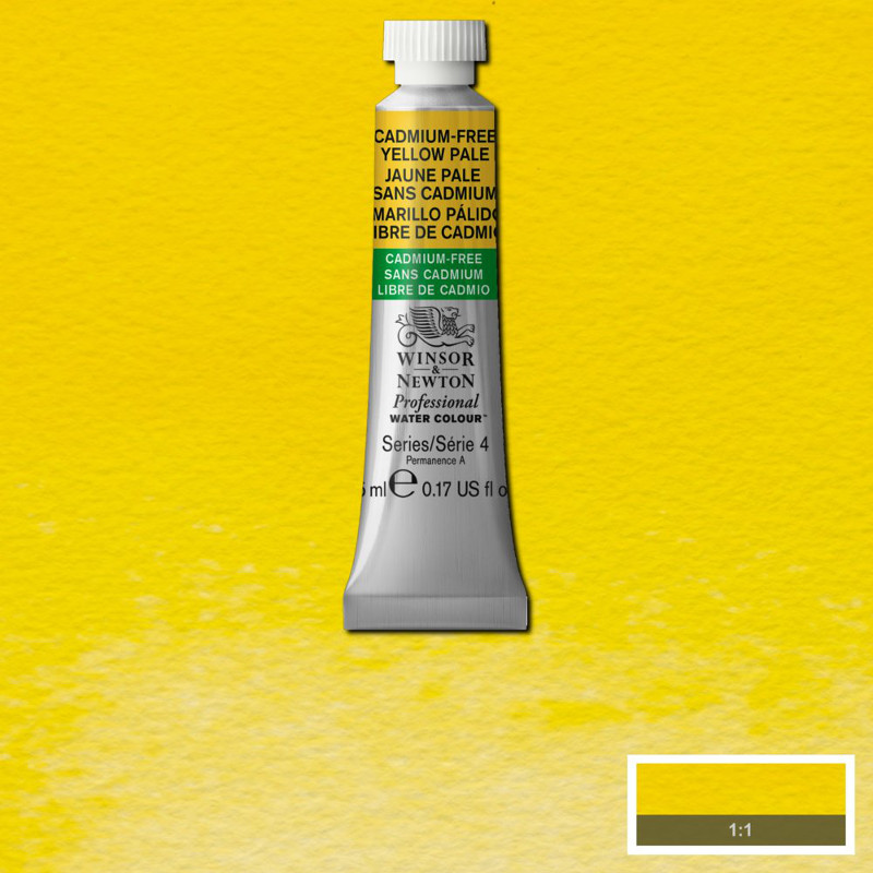 Image of Akvarellfärg Winsor & Newton Prof. 5ml  Cadmium-free yellow pale 907 (3F) 102907 884955062814