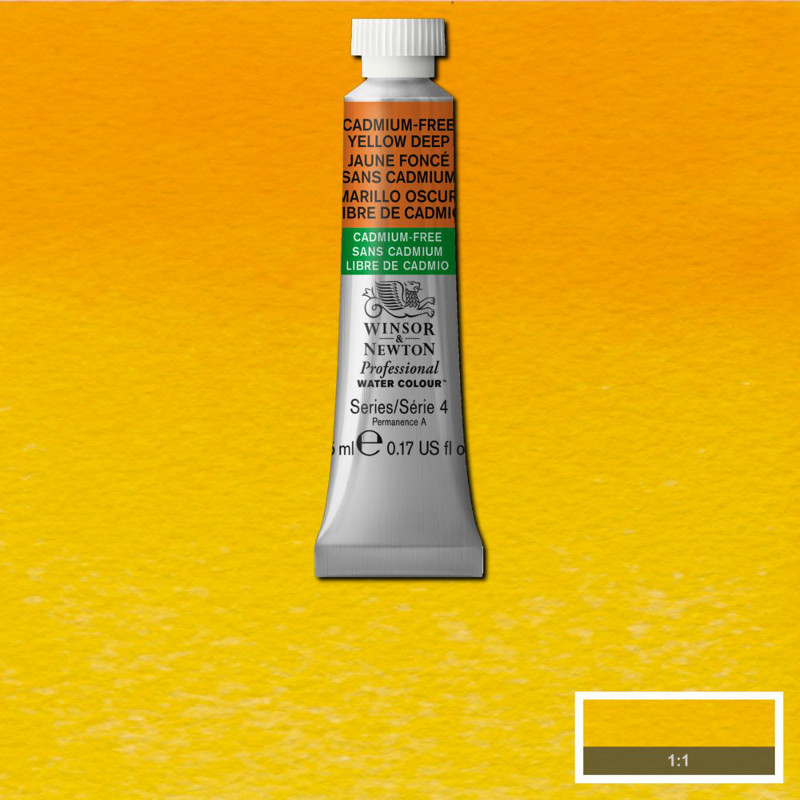 Image of Akvarellfärg Winsor & Newton Prof. 5ml  Cadmium free yellow deep 891 (3F) 102891 884955062838