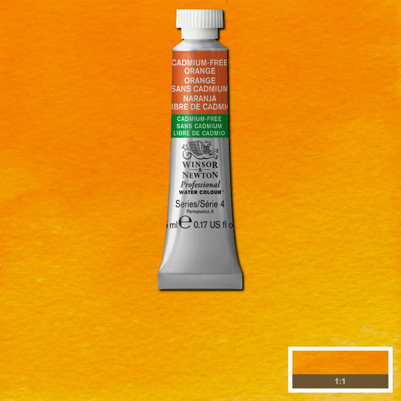 Image of Akvarellfärg Winsor & Newton Prof. 5ml  Cadmium Free Orange 899 (3F) 102899 884955062845