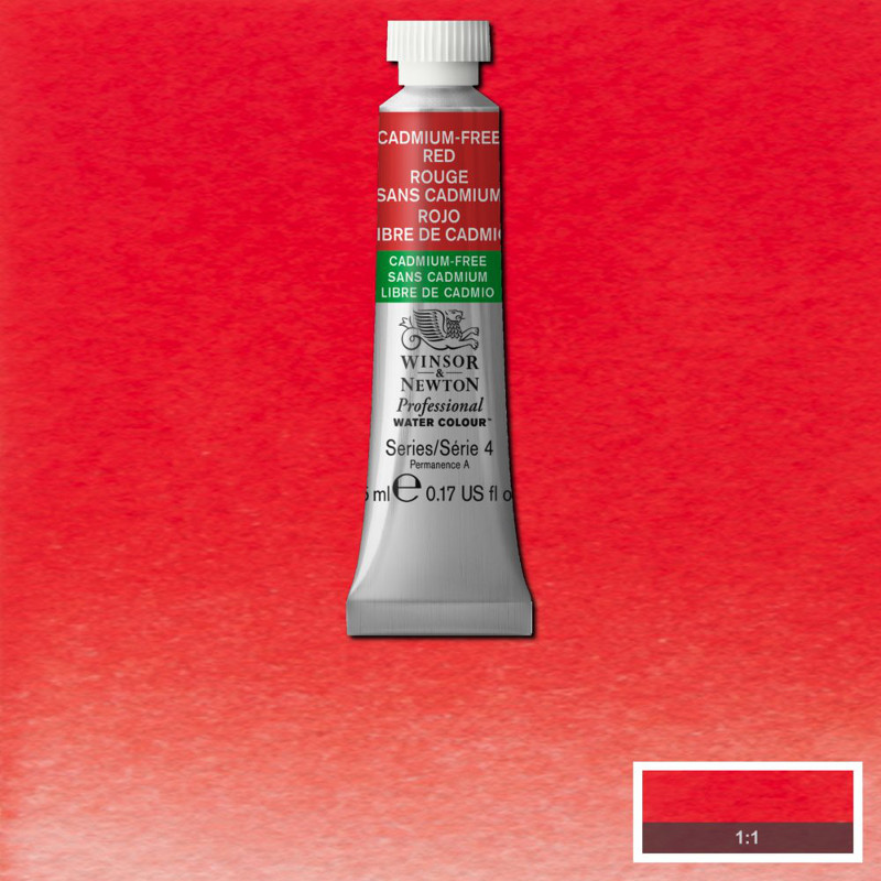 Image of Akvarellfärg Winsor & Newton Prof. 5ml  Cadmium free red 901 (3F) 102901 884955062852