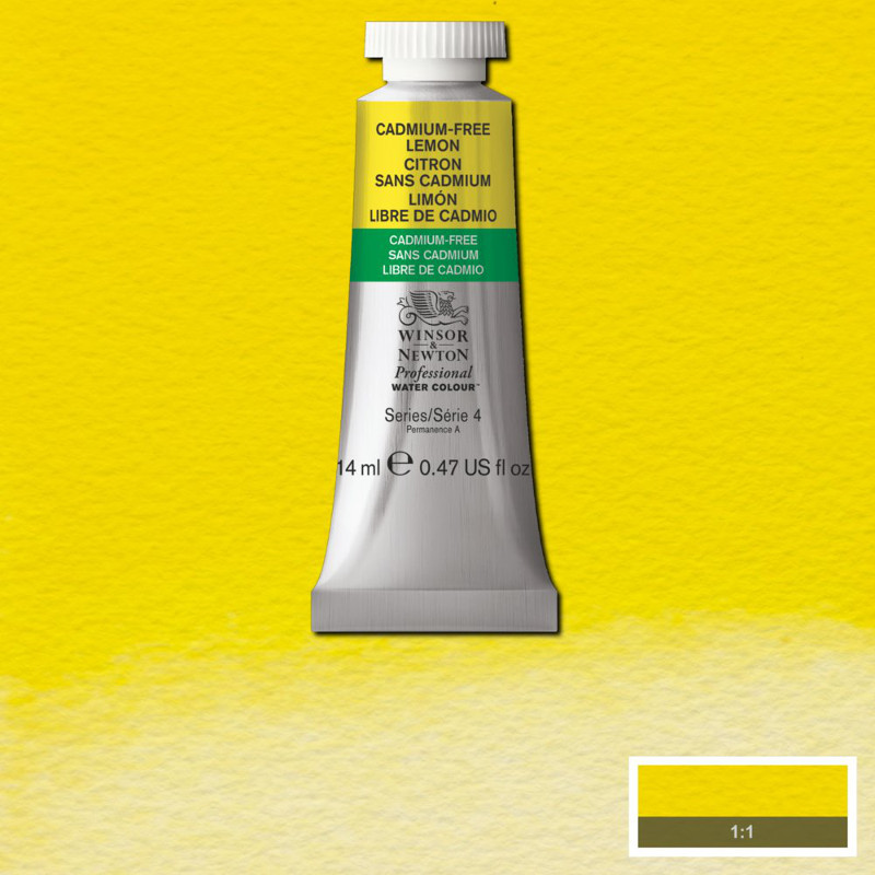Image of Akvarellfärg Winsor & Newton Prof. 14ml  cadmium-free lemon 898 (3F) 105898 884955062876