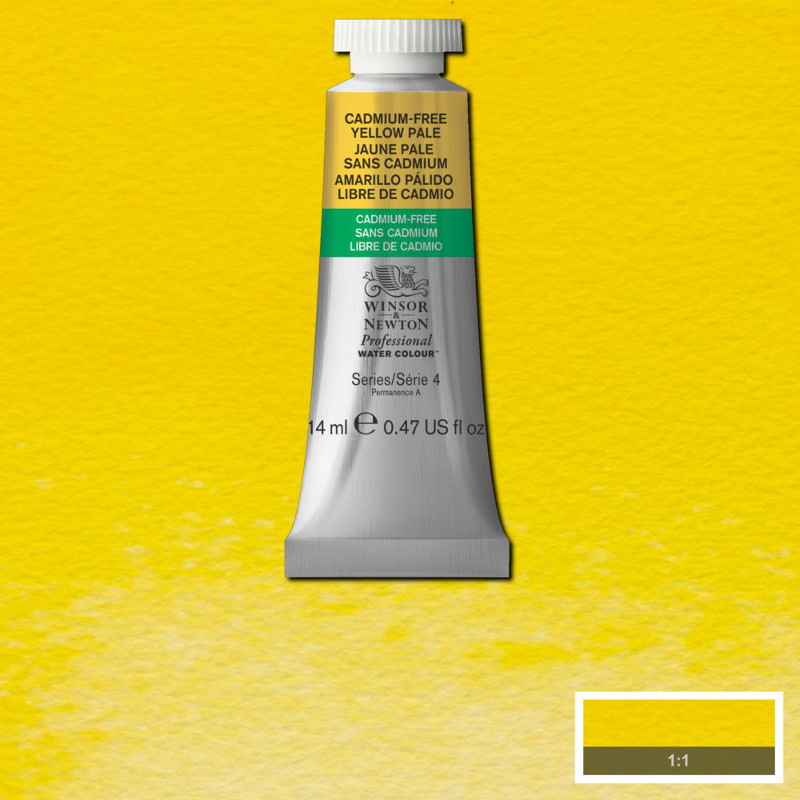 Image of Akvarellfärg Winsor & Newton Prof. 14ml  cadmium-free yellow pale 907 (3F) 105907 884955062883
