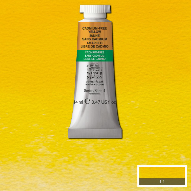 Image of Akvarellfärg Winsor & Newton Prof. 14ml  cadmium-free yellow 890 (3F) 105890 884955062890