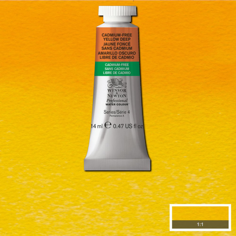 Image of Akvarellfärg Winsor & Newton Prof. 14ml  cadmium-free yellow deep 891 (3F) 105891 884955062906