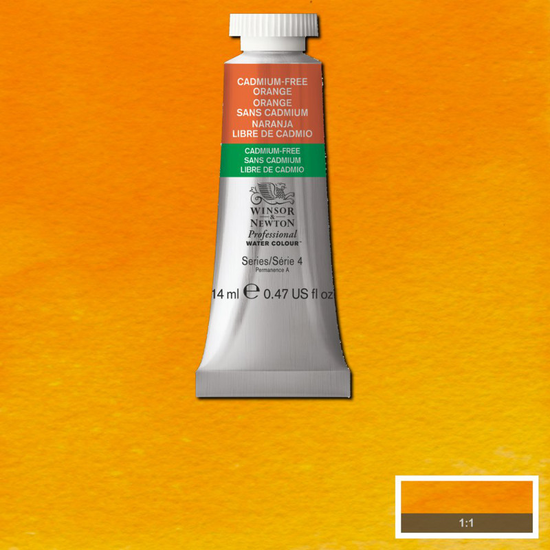 Image of Akvarellfärg Winsor & Newton Prof. 14ml  cadmium-free orange 899 (3F) 105899 884955062913