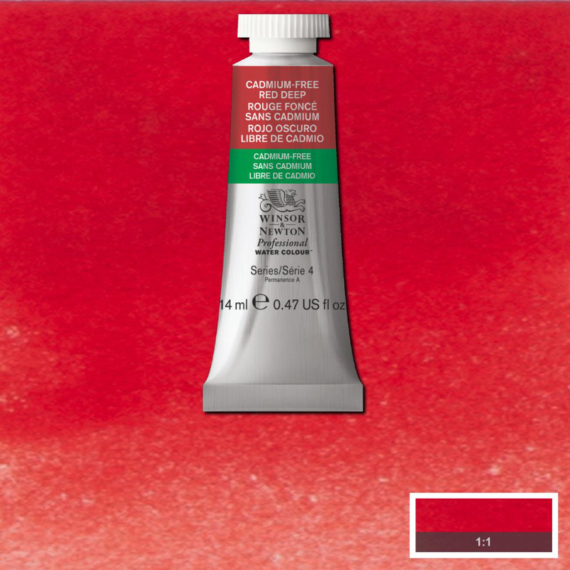 Image of Akvarellfärg Winsor & Newton Prof. 14ml  cadmium-free red deep 895 (3F) 105895 884955062937