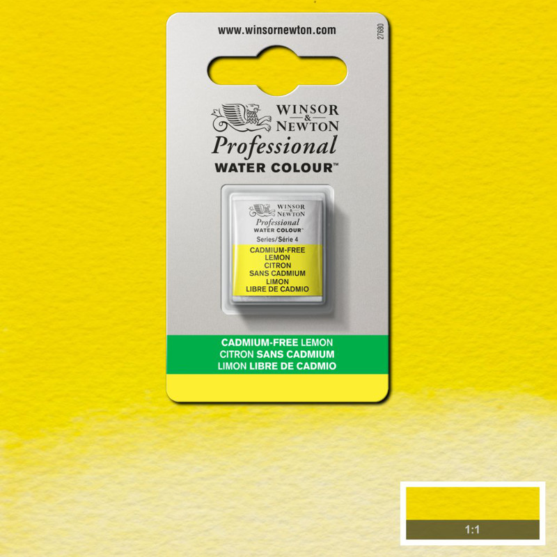 Image of Akvarellfärg Winsor & Newton Prof. 1/2-kopp cadmium-free lemon 898 (3F) 101898 884955062944