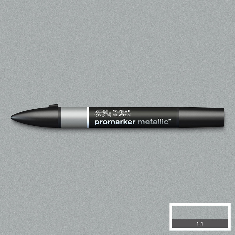 Image of Promarker Winsor & Newton metallic silver (3F) 0206691 884955069189