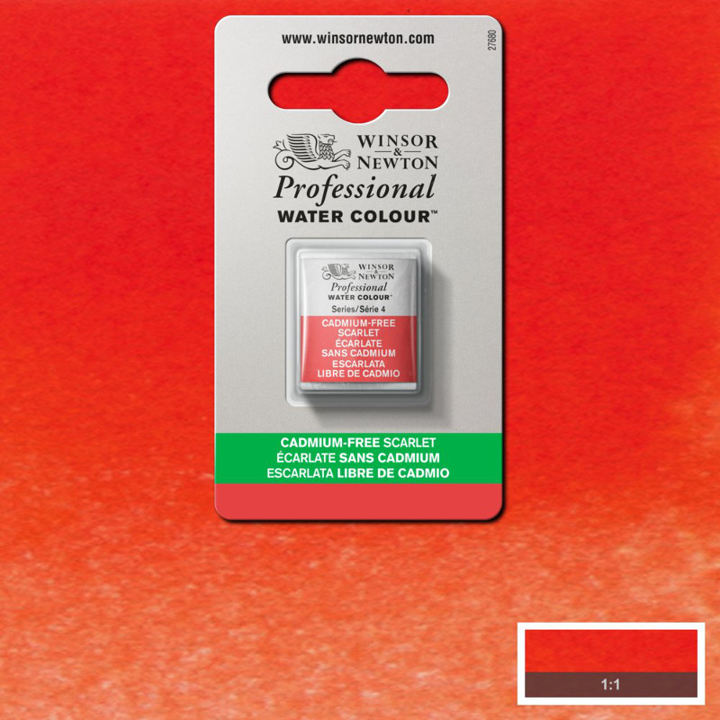 Image of Akvarellfärg Winsor & Newton Prof. 1/2-kopp cadmium-free scarlet 903 (3F) 101903 884955069431