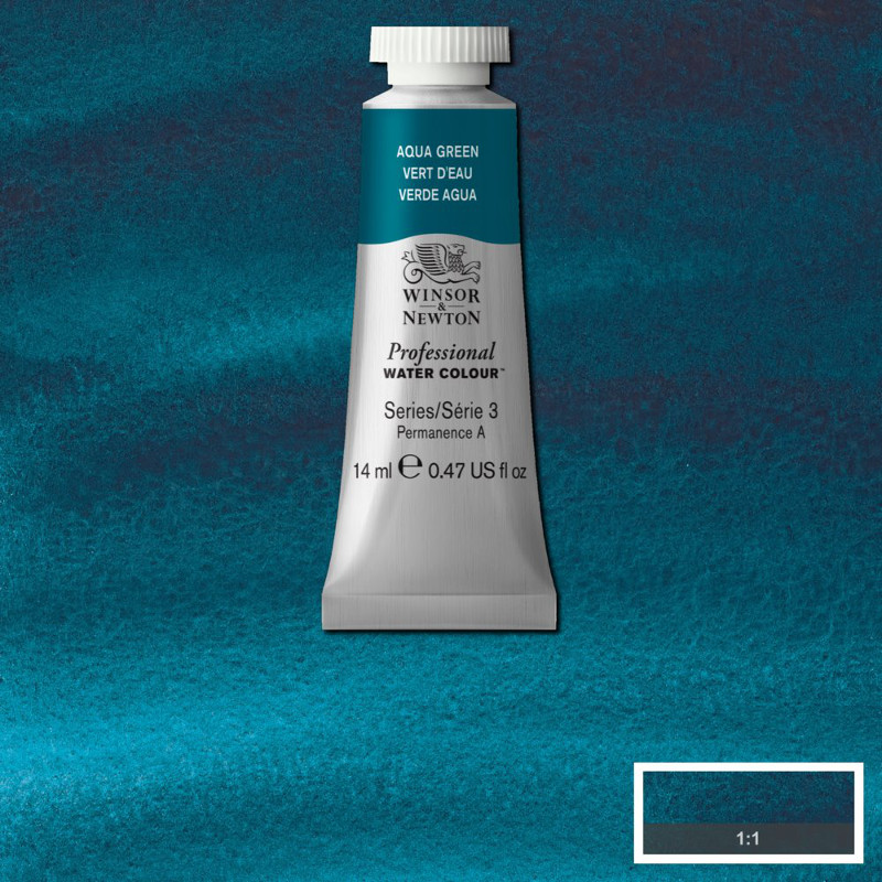 Image of Akvarellfärg Winsor & Newton Prof. 14ml  Aqua green 697 (3F) 105697 884955069516
