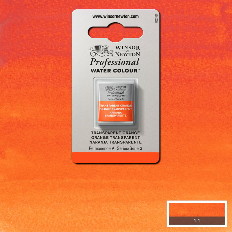 Image of Akvarellfärg Winsor & Newton Prof. 1/2-kopp transparent orange  650 (3F) 101650 884955069530