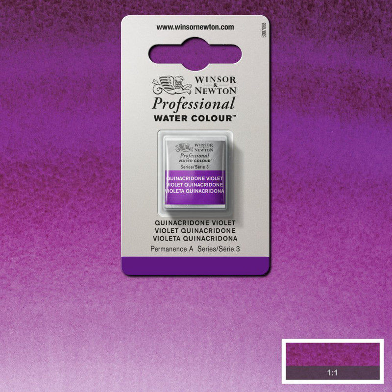 Image of Akvarellfärg Winsor & Newton Prof. 1/2-kopp quinacridone violet 550 (3F) 101550 884955069547