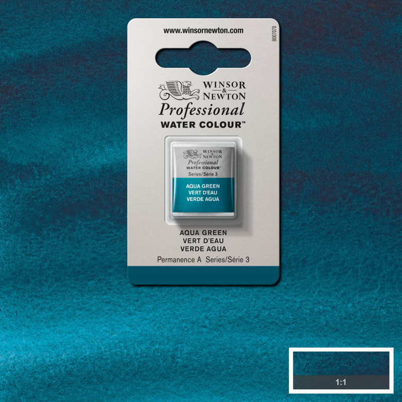 Image of Akvarellfärg Winsor & Newton Prof. 1/2-kopp aqua green 697 (3F) 101697 884955069561