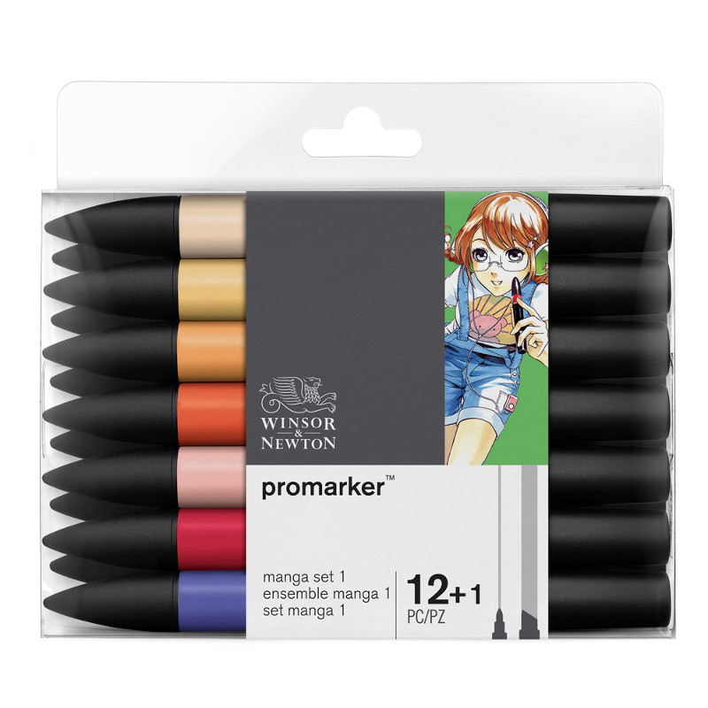 Image of Promarkerset Winsor & Newton 12+ 1 Manga expansionspack 1 0290051 0290139 884955070642