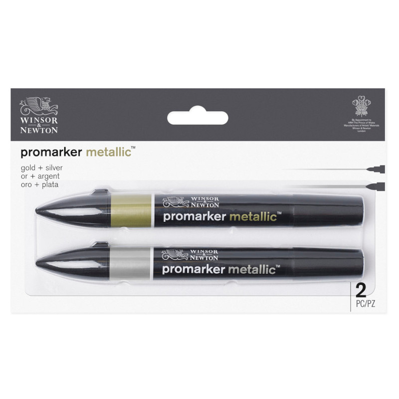 Image of Promarkerset Winsor & Newton Metallic Gold + Silver 0290150 884955070758