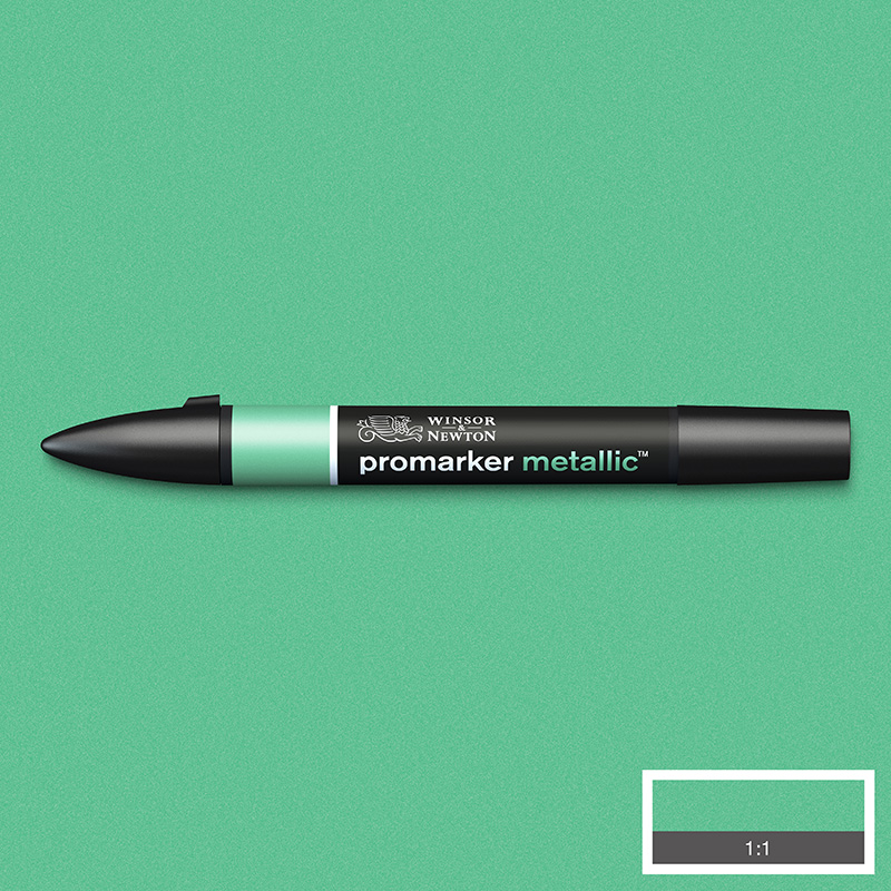Image of Promarker Winsor & Newton metallic green (3F) 0206694 884955070987