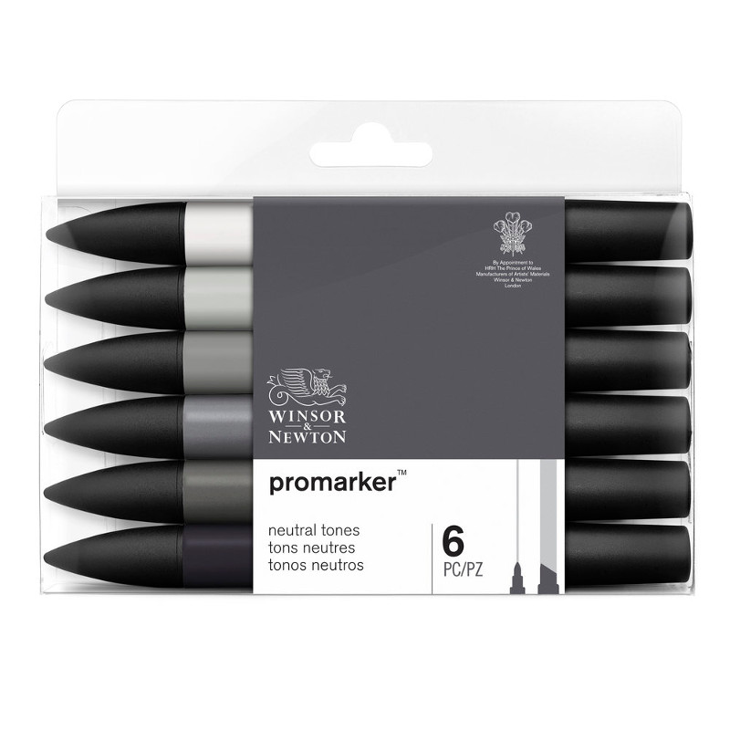 Image of Promarkerset Winsor & Newton 6 Neutral tones 0290154 884955071045