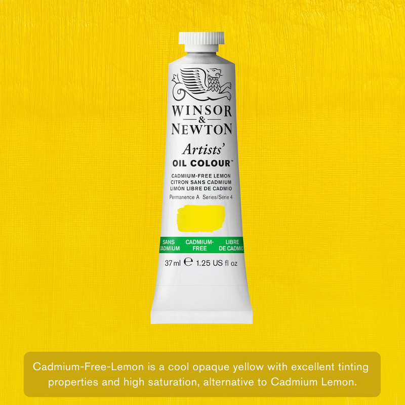 Image of Oljefärg Winsor & Newton Artist 37ml Cadmium-free Lemon 898 (3F) S4 1214898 884955074350