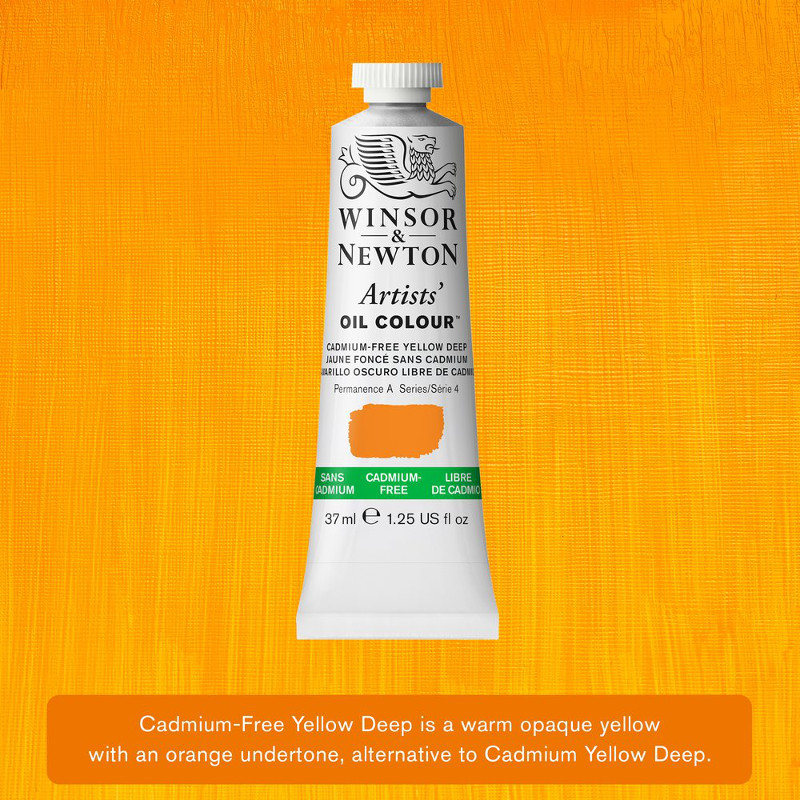 Image of Oljefärg Winsor & Newton Artist 37ml Cadmium-free Yellow Deep 891 (3F) S4 1214891 884955074374