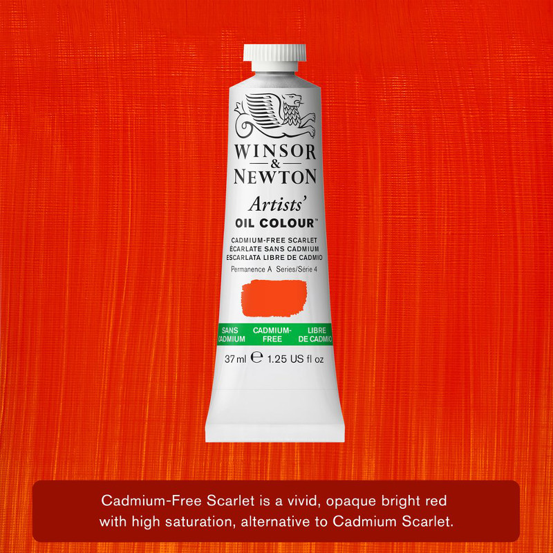 Image of Oljefärg Winsor & Newton Artist 37ml Cadmium-free Scarlet 903 (3F) S4 1214903 884955074404