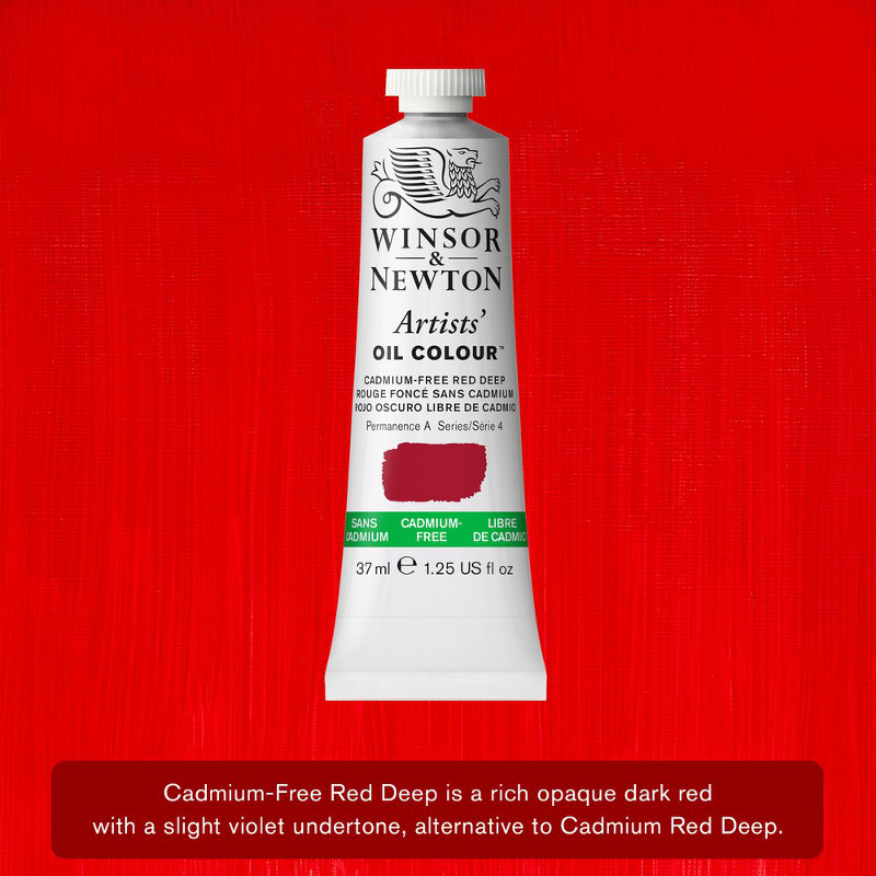 Image of Oljefärg Winsor & Newton Artist 37ml Cadmium-free Red Deep 895 (3F) S4 1214895 884955074428