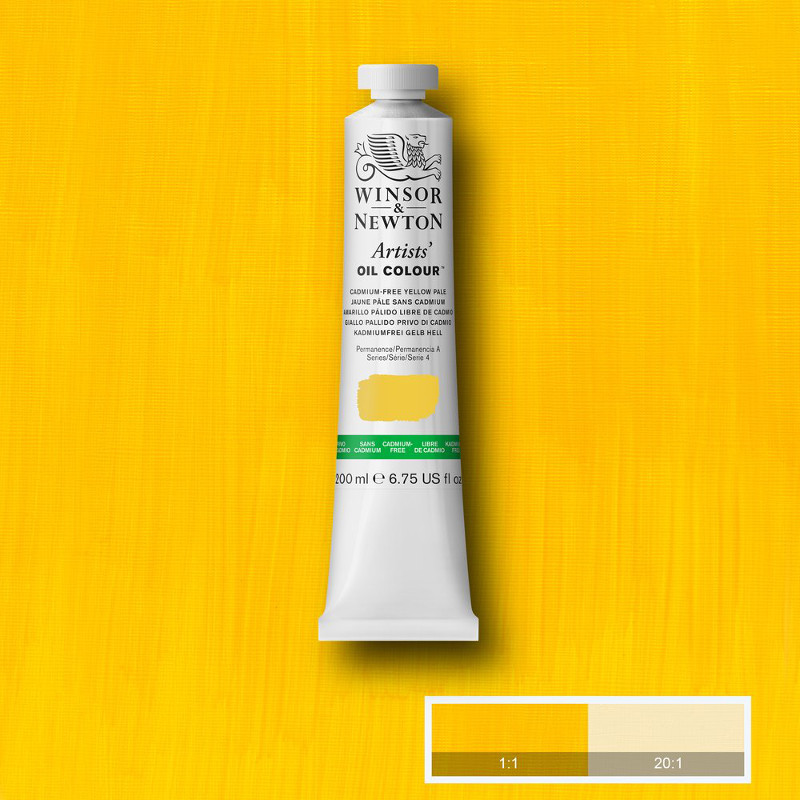 Image of Oljefärg Winsor & Newton Artist 200ml Cadmium-free Yellow Pale 907 S4 1237907 884955074497