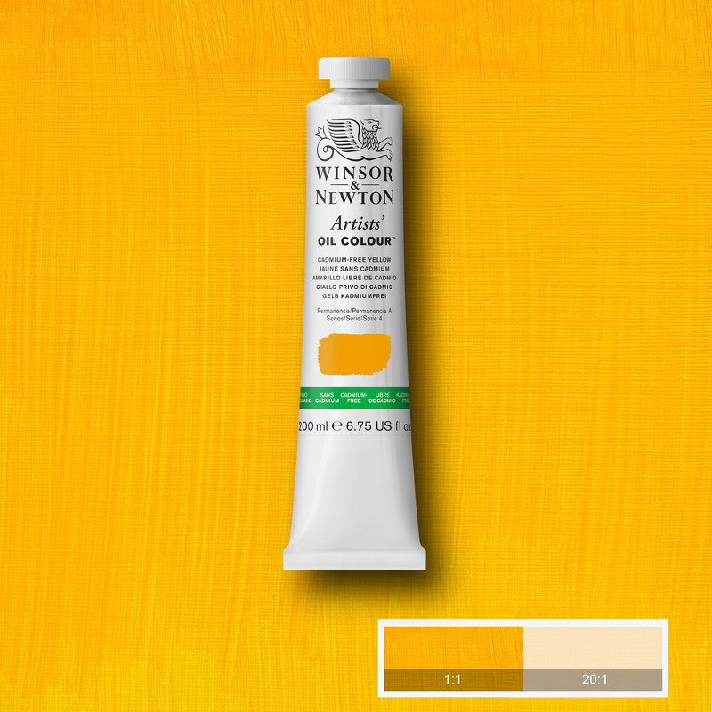 Image of Oljefärg Winsor & Newton Artist 200ml Cadmium-free Yellow Pale 890 S4 1237890 884955074527