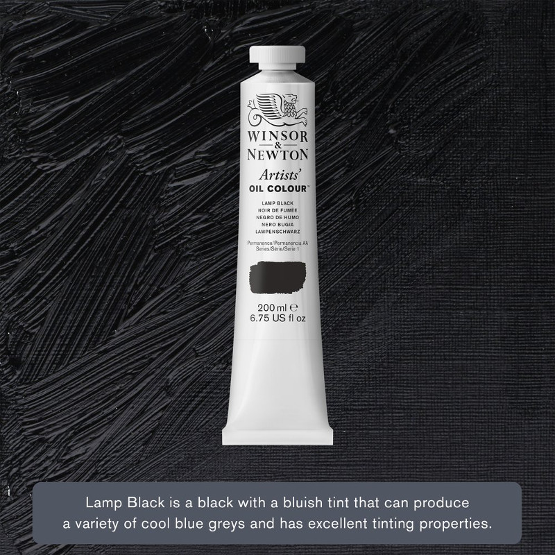 Image of Oljefärg Winsor & Newton Artist 200ml Lamp Black 337 S1 1237337 884955074589