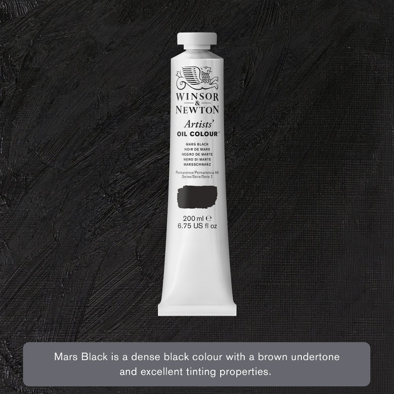 Image of Oljefärg Winsor & Newton Artist 200ml Mars Black 386 S2 1237386 884955074596