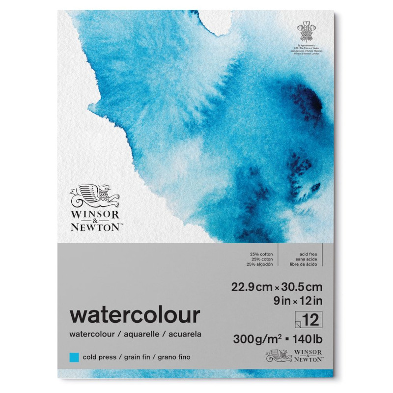 Image of Akvarellblock Winsor & Newton Classic Limmat 300g 23x31cm 12ark (6F) 6667002 884955076569