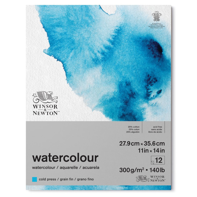 Image of Akvarellblock Winsor & Newton Classic Limmat 300g 26x36cm 12ark (6F) 6667003 884955076576
