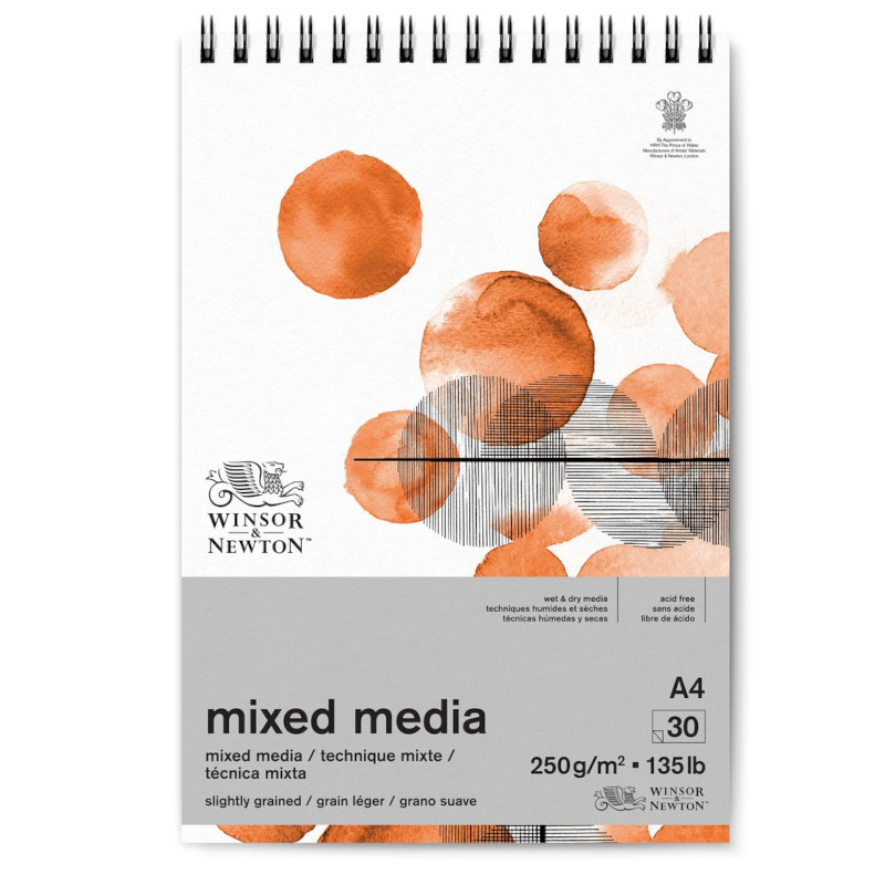 Image of Mixed Mediablock Winsor & Newton 250g A4P 30ark (6F) 6694002 884955076835