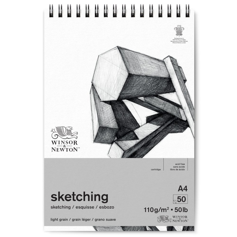 Image of Skissblock Winsor & Newton Sketching Spiral 110g A4 50ark (6F) 6672002 884955077054